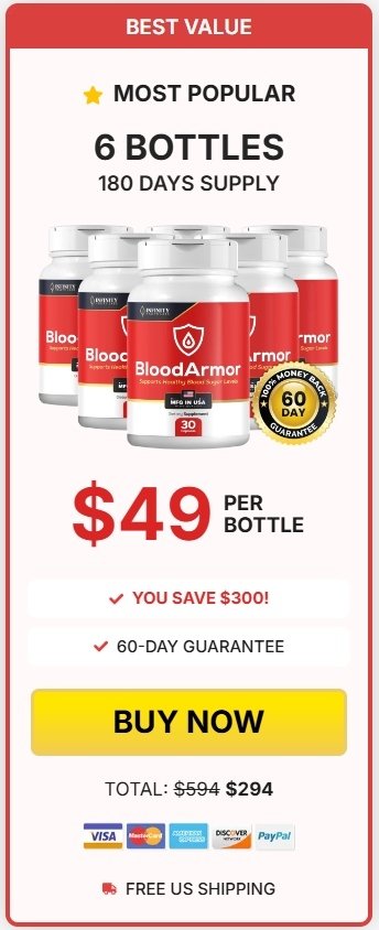 BloodArmor pricing for 6 bottles best value pack